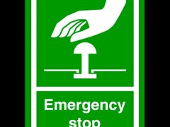 Sign emergency stop